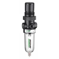 SPEEDAIRE Filter-Regulator: Miniature Series, 1/8 in NPT, 13 cfm, 5 micron, 5 psi to 125 psi, Zinc (MPN 4ZK74)