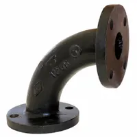Metal Pipe Elbow: 3 in x 3 in, Flange x Flange, Class 125, 175 psi @ 150° F, Cast Iron (MPN 0306009804)