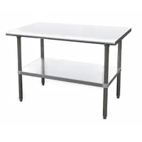APPROVED VENDOR Work Table: Fixed Ht, Stainless Steel, 60 in x 30 in, 600 lb Overall Load Capacity
