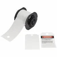Pre-Cut Label Stock Roll: Danger, 5 3/4 in x 3 1/4 in, Polyester, White, 100 Tags (MPN B30-255-851-WHT-B)