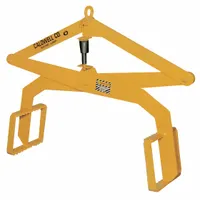 CALDWELL bale lifting tongs with a 48-inch maximum jaw opening, designed for lifting and transporting bales of materials such as cotton, hay, or scrap metal. Suitable for industrial material handling in agriculture, recycling, and warehousing