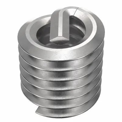 HELI-COIL Helical Insert: Tanged Tang Style, Free-Running, #5-40 Thread Size, Stainless Steel - Free-Running Tanged Helical Inserts