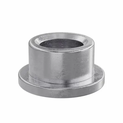 OILITE Flanged Sleeve Bearing: Iron-Copper, SAE 863, 1/4 in Bore, 3/8 in OD, 1/4 in Lg - Lubricated General Purpose Metallic Flanged Sleeve Bearings