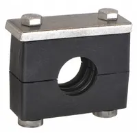BEHRINGER PIPE SYSTEMS Vibration-Dampening Beta Clamp: Ribbed Bore, 304 Stainless Steel Clamp (MPN R7HT5125-PP)
