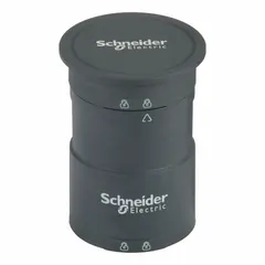 Black top cover extender for XVU modular tower lights. Threaded mount. Overall height 3 5/16 in, diameter 2 3/8 in. Used to add or extend visual indicator stacks in industrial automation and machine status applications.