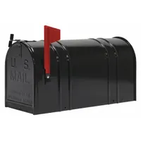 Mailbox: Not USPS Master Lock Compliant, 1 Doors, Horizontal, 10 1/2 in H x 8 in W x 21 in D, Black (MPN 166-00029)