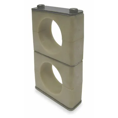BEHRINGER PIPE SYSTEMS Beta Clamp: Smooth Bore, 316 Stainless Steel Clamp, Santoprene Cushion (MPN SKSBX6125-SP) - Smooth-Core Beta Clamps