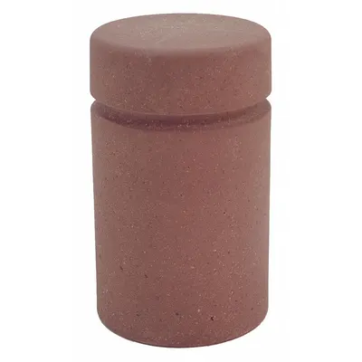 WAUSAU TILE Decorative Bollard: Round Shape, Red, 30 in Overall Ht, 18 in Overall Lg - Round Decorative Bollards