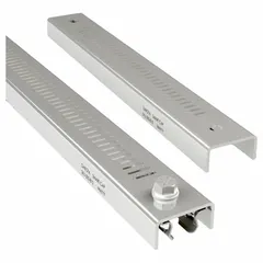 Pre-galvanized zinc steel channel cover designed for use with standard strut. Provides a protective covering for exposed strut channels in electrical, mechanical, and construction applications. Gray finish. Part number DS-CAPTR12-14-PG/10.