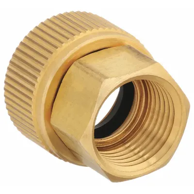 WESTWARD Swivel, Double Female: 1/2 in x 3/4 in Fitting Size, Female x Female, Rigid - GHT-to-NPT Adapters & Connectors