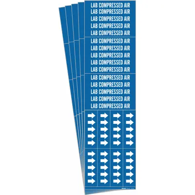 BRADY Lab Compressed Air Adhesive Pipe Markers