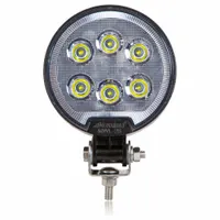 MAXXIMA Vehicle Work Light: Round, Flood, LED, Bolt/Bracket, Blunt Cut Wires, Universal, Black (MPN MWL-28)