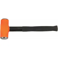 Standard Sledge Hammer: Steel, Steel Handle, 8 lb Head Wt, 2 in Dia, 16 in Overall Lg, Ribbed Grip