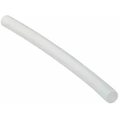 Clear polyolefin heat shrink tubing with 0.09 in inner diameter before shrinking and 0.05 in after shrinking. Length is 6 inches. Sold in packs of 10. Used for insulating and protecting electrical connections, wires, and terminals from moisture, abrasion, and short circuits.