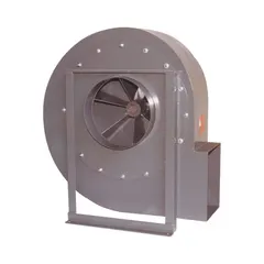This belt-drive blower is supplied without a drive pack, allowing selection of motor and sheaves to match system requirements. It features a 22 5/8 in wheel and is designed for fan speeds from 1,780 RPM to 2,250 RPM. Typical applications include industrial ventilation, drying, and material-handling systems.