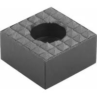 KIPP Front-Mount Gripper Pad: Counterbored Hole, Carbide, Fine, 25 mm Face Wd, 12 mm Overall Ht (MPN K0387.2512068)