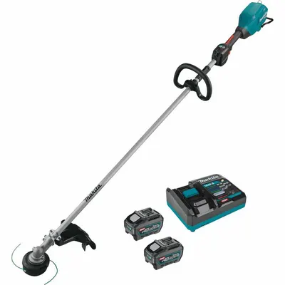 MAKITA Battery-Powered String Trimmer: 17 in Cutting Wd, Straight Shaft, Not Capable - Battery-Powered String Trimmers