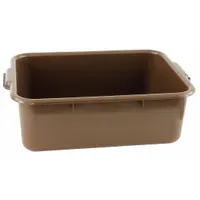 CRESTWARE Bus Tub: Brown, 7 in Overall Ht, 15 1/2 in Overall Wd, 22 1/2 in Overall Lg, Plastic (MPN BT7BR)