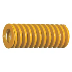 This RAYMOND die spring is an ISO-D series alloy steel spring with a cylindrical shape, closed and ground ends, and a length of 3-1/2 inches. Sold in a 10-pack, it is designed for use in stamping dies, metal forming tools, and industrial presses where controlled force and return action under high cyclic loads are required.