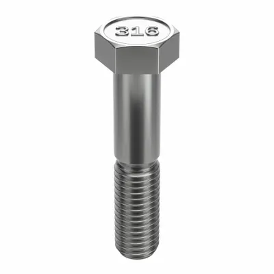 FOREVERBOLT Hex Head Cap Screw: Stainless Steel, A4, NL-19, 5/8"-11, Coarse, 2 3/4 in lg - 316 Stainless Steel Hex Head Cap Screws