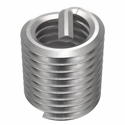 HELI-COIL Helical Insert: Tanged Tang Style, Free-Running, 1/4"-28 Thread Size, Plain - Free-Running Tanged Helical Inserts