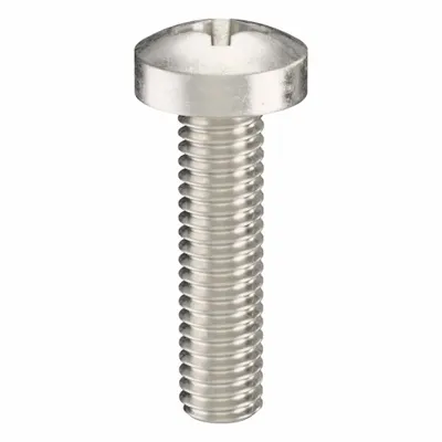 USA INDUSTRIALS Machine Screw: M4x0.70 Thread Size, 16 mm Lg, 316, Stainless Steel, Plain - Pan Head Machine Screws