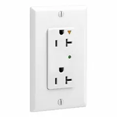 This Leviton duplex receptacle is rated 20 A at 125 V AC with a 5-20 configuration, 2-pole/3-wire design, and isolated ground for reduced electrical noise. Suitable for general-purpose power distribution in commercial and industrial environments requiring higher-current outlets.