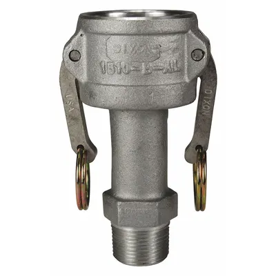 DIXON VALVE & COUPLING Cam and Groove Coupling: 1 1/2 in Coupling Size, 1 in Hose Fitting Size - Type B Aluminum Cam & Groove Fittings