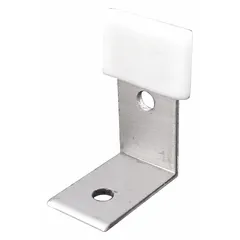 This hanging door pivot bracket is used to support and pivot closet doors. It measures 1 in width and 1-1/2 in height, supplied as a single piece (1 PR). Suitable for residential and light commercial door applications.