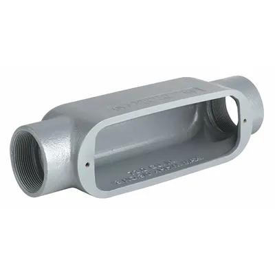 HUBBELL KILLARK Conduit Outlet Body: Iron, 4 in Trade Size, C Body, 320 cu in Body Capacity - C - Straight Type