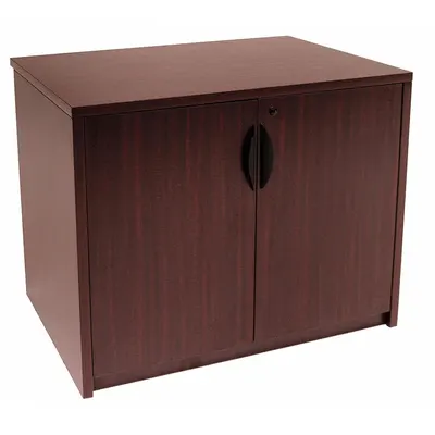 REGENCY Storage Cabinet: Mahogany, Laminate/PVC, 29 in Overall Ht, 35 in Overall Wd - Desk Height Storage Cabinets