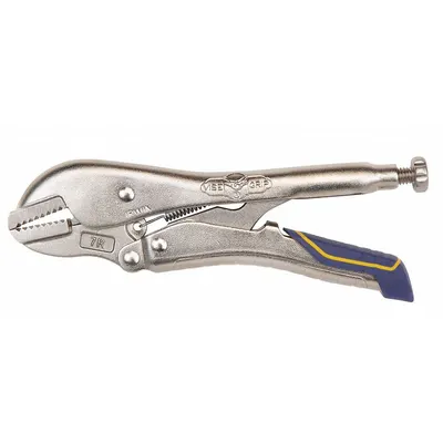 IRWIN Locking Plier: Flat, Quick Release, 1 1/2 in Max Jaw Opening, 7 in Overall Lg - Flat-Jaw Locking Pliers