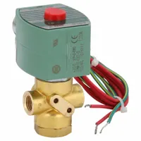 REDHAT Solenoid Valve: 3-Way, Normally Closed, 1/4 in Pipe Size, 110V AC/120V AC, Direct Mount (MPN 8320G184)