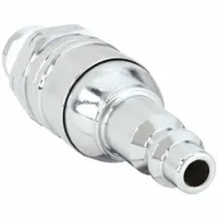 Swivel Coupling Plug: Steel, Nickel-Plated Steel, 1/4 in Female NPT Inlet, 360° Swivel Angle (MPN 14UMNMH05)