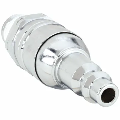 GUARDAIR Swivel Coupling Plug: Steel, Nickel-Plated Steel, 1/4 in Female NPT Inlet - Ball-Joint Swivel Air Line Fittings