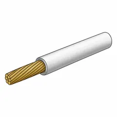 Single-conductor SXL primary wire with cross-linked polyethylene (XLPE) insulation. Rated 60 V, 20 AWG, 25 ft length, white. Suitable for wiring in automotive, marine, and other equipment where heat and abrasion resistance are required.