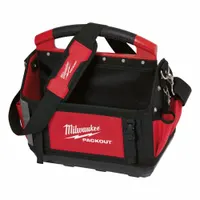 MILWAUKEE PACKOUT Tool Tote: 15 in W x 11 in D x 17 in H, Polyester, Red, 22 Inside Pockets (MPN 48-22-8315)