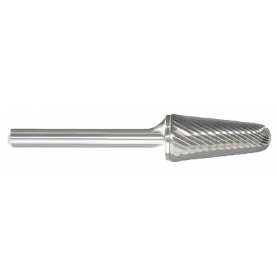 OEM Single-Cut Ball-Nosed Cone Bur, 1/8" x 1/2" Head, 1/8" Shank, SL-42L3 - Single-Cut Ball-Nosed Cone Burs