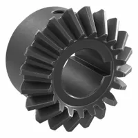 Bore Miter Gear: For 90° Shaft Angle, Module m 2.5, 20 Teeth, Black Oxide Coated Carbon Steel (MPN SMB2.5-20)