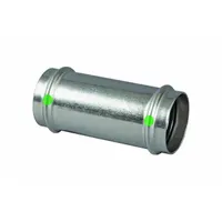 VIEGA PROPRESS Crimp Coupling Fitting: 1 1/4 in CTS x 1 1/4 in CTS Size, Straight, Stainless Steel (MPN 80325)