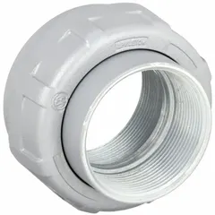 Iron straight union with powder-coated finish. Female-to-female 3 in FNPT connections for joining two sections of rigid conduit. Used in electrical conduit systems to extend or repair conduit runs.