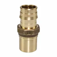UPONOR Barbed Fitting Adapter: 1 in ID x 1 in Pipe Size, Barbed x Press-fit, Brass/Copper, Expansion (MPN LFP4501010)