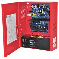 The ALTRONIX AL802ULADA is a NAC power extender designed to extend notification appliance circuits (NAC) in fire alarm systems. It provides 8A sync for Class A wiring and operates on 120V AC input. The unit is housed in a steel enclosure, suitable for use in commercial and industrial safety installations.