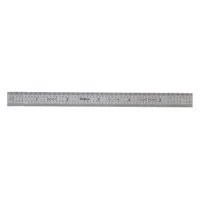 MITUTOYO Flexible Rule: 182-206, 6 in / 150 mm, 0.02 in Thick, 0.5 mm/1/100 in, Chrome, Black, Flex