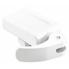 This sliding door lock from PRIME-LINE measures 1 1/2 inches in length, 1 inch in width, and 1 3/8 inches in height. It is designed to secure sliding doors in commercial and industrial settings, providing a compact locking solution for access control.