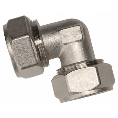 RAPIDAIR Compression Fitting Elbow: 31/32 in OD 31/32 in OD Fitting Size - Compressed Air System Brass Compression Tube Fittings