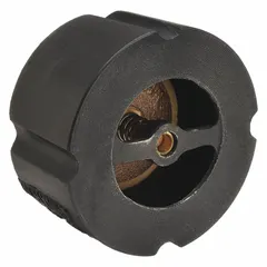 This cast iron wafer disc check valve features an inline body design for installation between flanges in piping systems. It is sized for 5-inch pipe and prevents backflow in moderate-pressure applications such as water, HVAC, and process lines.