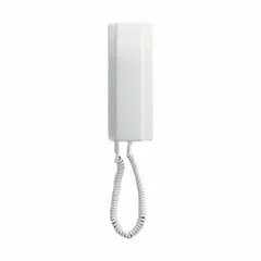 The AIPHONE IE-1AD is a primary tenant station for indoor audio intercom systems. It is designed for surface-mount installation and includes mounting hardware. This station enables two-way communication in multi-tenant residential or commercial settings, allowing secure visitor screening and door release.