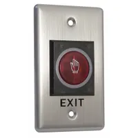 STORM INTERFACE Exit Push Button: 4 7/8 in Ht, 1 1/2 in Dp, 2 3/4 in Wd, Gray, Gray (MPN AXS REMOTE EXIT SWITCH)