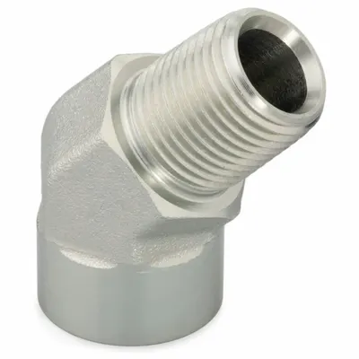 PARKER Hydraulic Hose Adapter: 1/8 in x 1/8 in Fitting Size, Female x Male, NPTF x NPTF - NPTF-to-NPTF Steel Hydraulic Hose Adapters